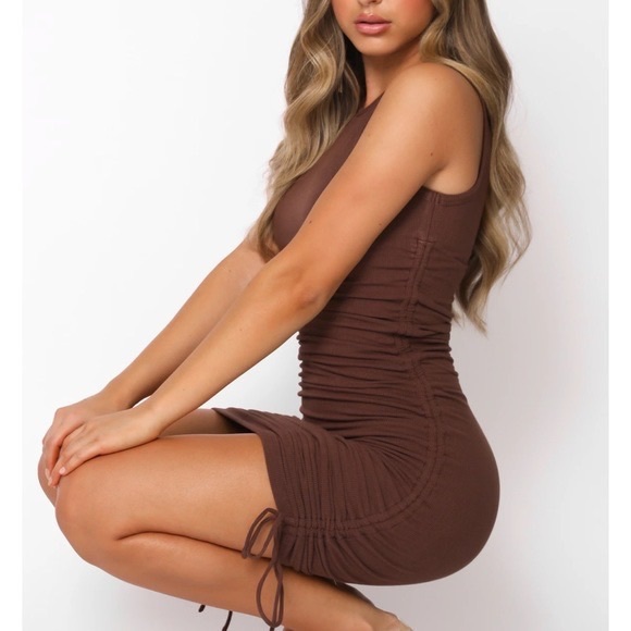 White Fox Boutique Drawstring Mini Dress - Picture 3 of 4